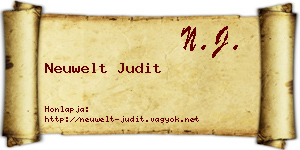 Neuwelt Judit névjegykártya